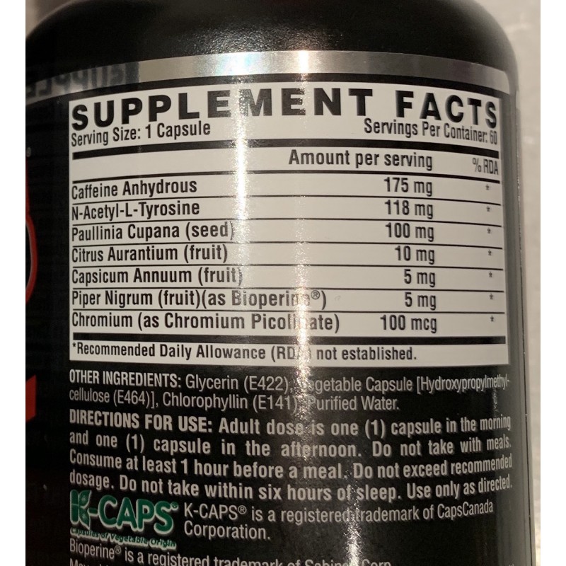 Nutrex Lipo 6 black Ultra Concentrate, Extreme weight loss support 60 kapslit foto